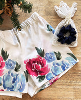 Pyjama en satin fleuri fait au Québec