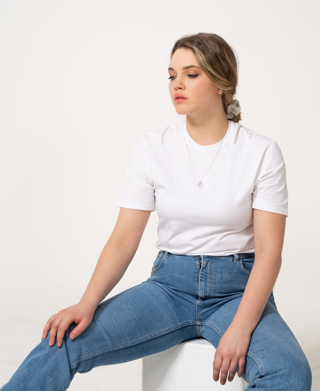 T-shirt blanc en coton biologique fait au Québec