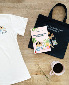 Sac et t-shirt écologiques en coton biologique imprimés et faits au Québec