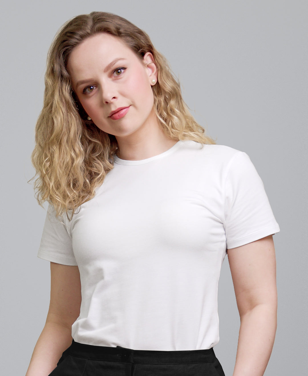 T-shirt blanc en coton biologique fait au Québec
